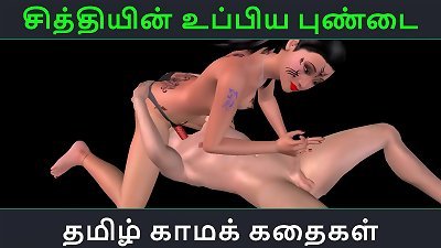 Tamil audio hookup story - CHithiyin uppiya pundai - Animated comics 3d porno movie of Indian damsel sexual joy