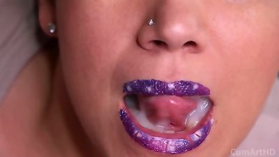 Close up oral pleasure and mouthhole