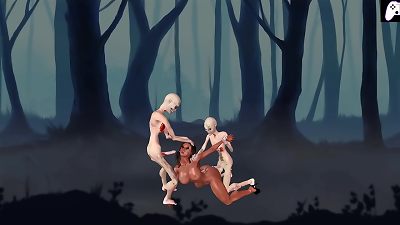 | ValKaree | Military dame explores a forest but gets smashed promptly by zombies with rock-hard mild who jism on her face and enormous donk | manga Gameplay P1 |