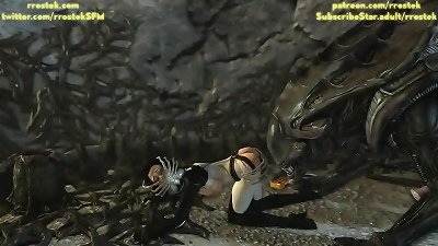 Miranda Lawson in phat Alien trouble 3 dimensional cartoon